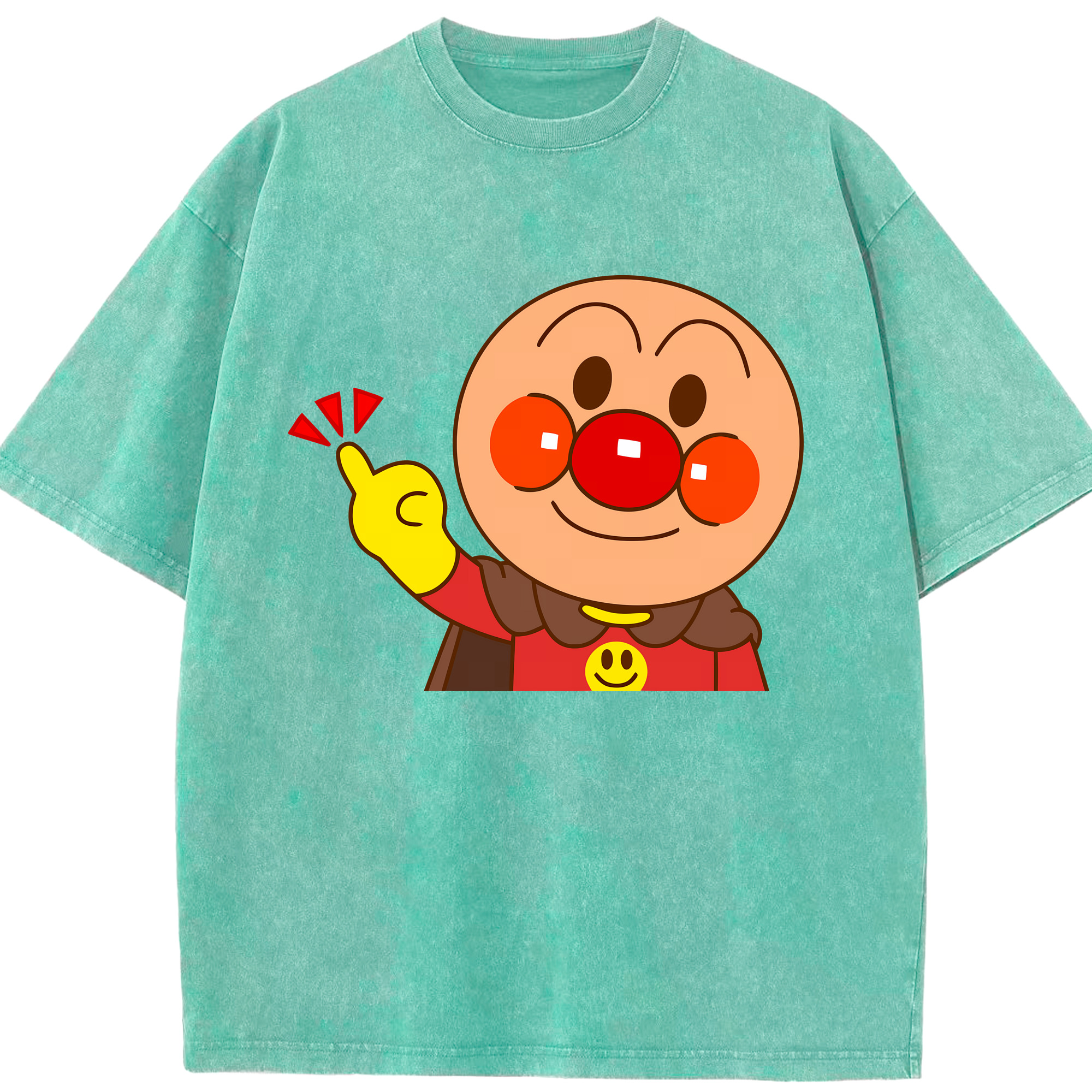 （画像用） アンパンマン Anpanman 綿100% ヴィンテージ風 半袖Tシャツ（フロントプリント）